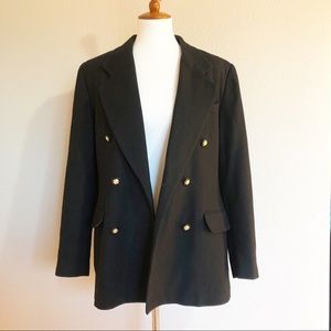 Norton McNaughton Black 100% Virgin Wool Coat